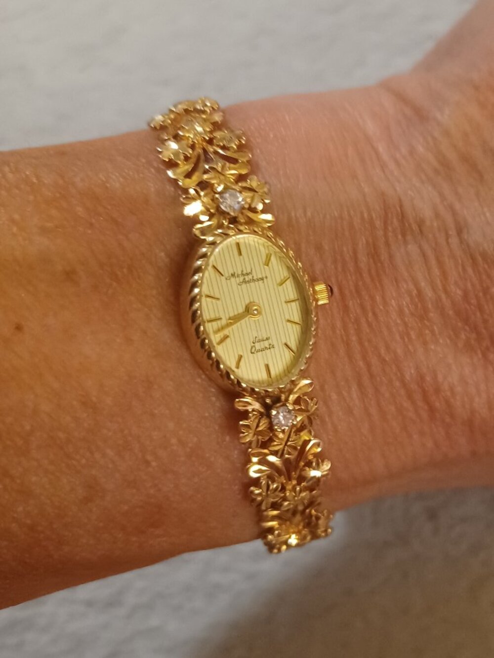 14k YG and Diamond Michael Anthony Watch